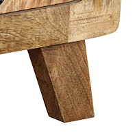 vidaXL Sängbord 2 st 37x32x50 cm massivt trä grov mango