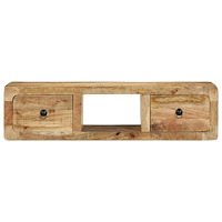 vidaXL Vägghängt TV-skåp 100x32x25 cm massivt trä grov mango
