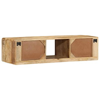 vidaXL Vägghängt TV-skåp 100x32x25 cm massivt trä grov mango