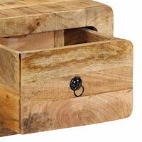 vidaXL Vägghängt TV-skåp 100x32x25 cm massivt trä grov mango