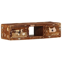 vidaXL Väggmonterat TV-skåp 100x32x25 cm massivt trä återvunnet