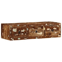 vidaXL Väggmonterat TV-skåp 100x32x25 cm massivt trä återvunnet