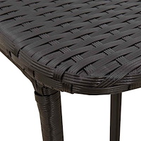 vidaXL Hopfällbart trädgårdsbord svart 90x51x75 cm konstrotting