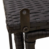 vidaXL Hopfällbart trädgårdsbord svart 90x51x75 cm konstrotting