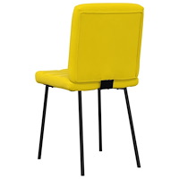 vidaXL Matstolar 6 st gul sammet