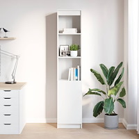 vidaXL Highboard vit 37,5x35x180 cm konstruerat trä