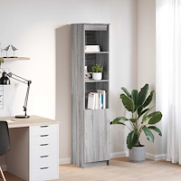vidaXL Highboard grå sonoma 37,5x35x180 cm konstruerat trä