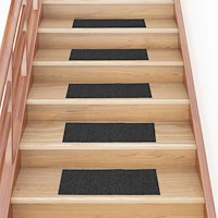 vidaXL Trappmattor självhäftande 30 st antracit 60x25 cm rektangulär