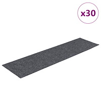 vidaXL Trappmattor självhäftande 30 st ljusgrå 76x20 cm rektangulär