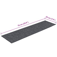 vidaXL Trappmattor självhäftande 30 st ljusgrå 76x20 cm rektangulär