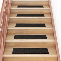 vidaXL Trappmattor självhäftande 30 st brun 76x20 cm rektangulär