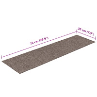 vidaXL Trappmattor självhäftande 30 st gräddvit 76x20 cm rektangulär