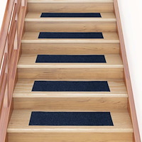 vidaXL Trappmattor självhäftande 30 st blå 76x20 cm rektangulär