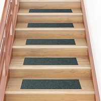 vidaXL Trappmattor självhäftande 30 st grön 76x20 cm rektangulär
