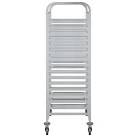 vidaXL Brickvagn med 32 GN-behållare 75x55x162,5 cm rostfritt stål