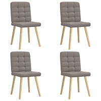 vidaXL Matstolar 4 st taupe tyg