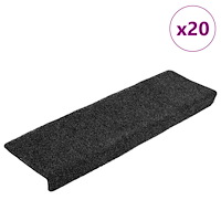 vidaXL Trappmattor självhäftande 20 st grå 65x21x4 cm