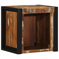 vidaXL Sängbord flerfärgat 40x35x40 cm massivt trä återvunnet