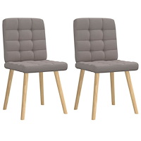 vidaXL Matstolar 2 st taupe tyg