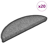 vidaXL Trappmattor 20 st mörkgrå 56x17x3 cm