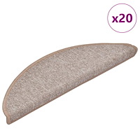 vidaXL Trappmattor 20 st ljusbrun 56x17x3 cm