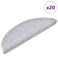 vidaXL Trappmattor 20 st ljusgrå 56x17x3 cm