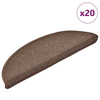 vidaXL Trappmattor 20 st kaffebrun 56x17x3 cm