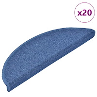 vidaXL Trappmattor 20 st blå 56x17x3 cm