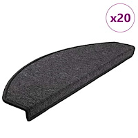 vidaXL Trappmattor 20 st antracit 65x24x4 cm