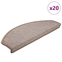 vidaXL Trappmattor 20 st ljusbrun 65x24x4 cm