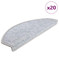 vidaXL Trappmattor 20 st ljusgrå 65x24x4 cm