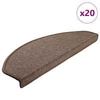 vidaXL Trappmattor 20 st kaffebrun 65x24x4 cm