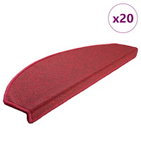 vidaXL Trappmattor 20 st Bordeaux röd 65x24x4 cm
