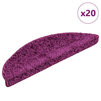 vidaXL Trappmattor 20 st violett 56x17x3 cm
