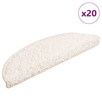vidaXL Trappmattor 20 st vit 56x17x3 cm