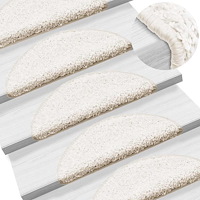 vidaXL Trappmattor 20 st vit 56x17x3 cm