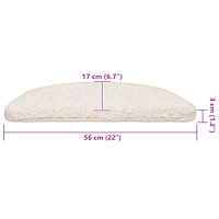 vidaXL Trappmattor 20 st vit 56x17x3 cm