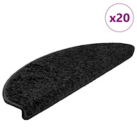 vidaXL Trappmattor 20 st svart 65x21x4 cm