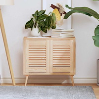 vidaXL Skåpsdörrar lamelldesign 2 st 39,5x29,5 cm massivt trä furu