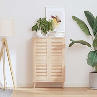 vidaXL Skåpsdörrar lamelldesign 4 st 39,5x29,5 cm massivt trä furu