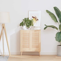 vidaXL Skåpsdörrar lamelldesign 2 st 61,5x29,5 cm massivt trä furu