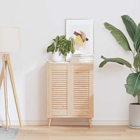 vidaXL Skåpsdörrar lamelldesign 2 st 69x29,5 cm massivt trä furu