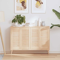 vidaXL Skåpsdörrar lamelldesign 4 st 69x29,5 cm massivt trä furu
