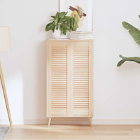 vidaXL Skåpsdörrar lamelldesign 2 st 99x29,5 cm massivt trä furu