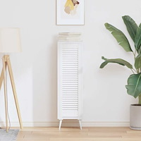 vidaXL Skåpdörr lamelldesign vit 99x29,5 cm