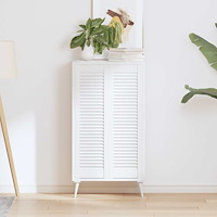 vidaXL Skåpsdörrar lamelldesign 2 st vit 99x29,5 cm