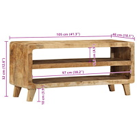 vidaXL TV-bänk 105x46x32 cm massivt trä grov mango