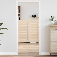 vidaXL Slagdörrar lamelldesign 1-par 90x80 cm massivt trä furu