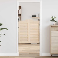 vidaXL Slagdörrar lamelldesign 2-par 90x80 cm massiv trä furu