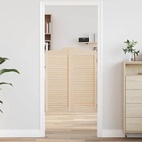 vidaXL Slagdörrar lamelldesign 1-par 100x80 cm massiv trä furu